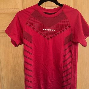 YOUNGLA RED SUPERHERO COMPRESSION SHIRT MEDIUM